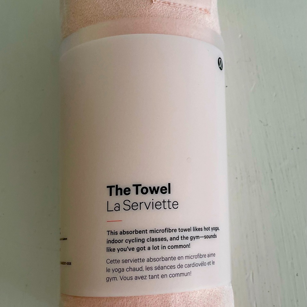 Workout with style with this blush pink microfiber towel